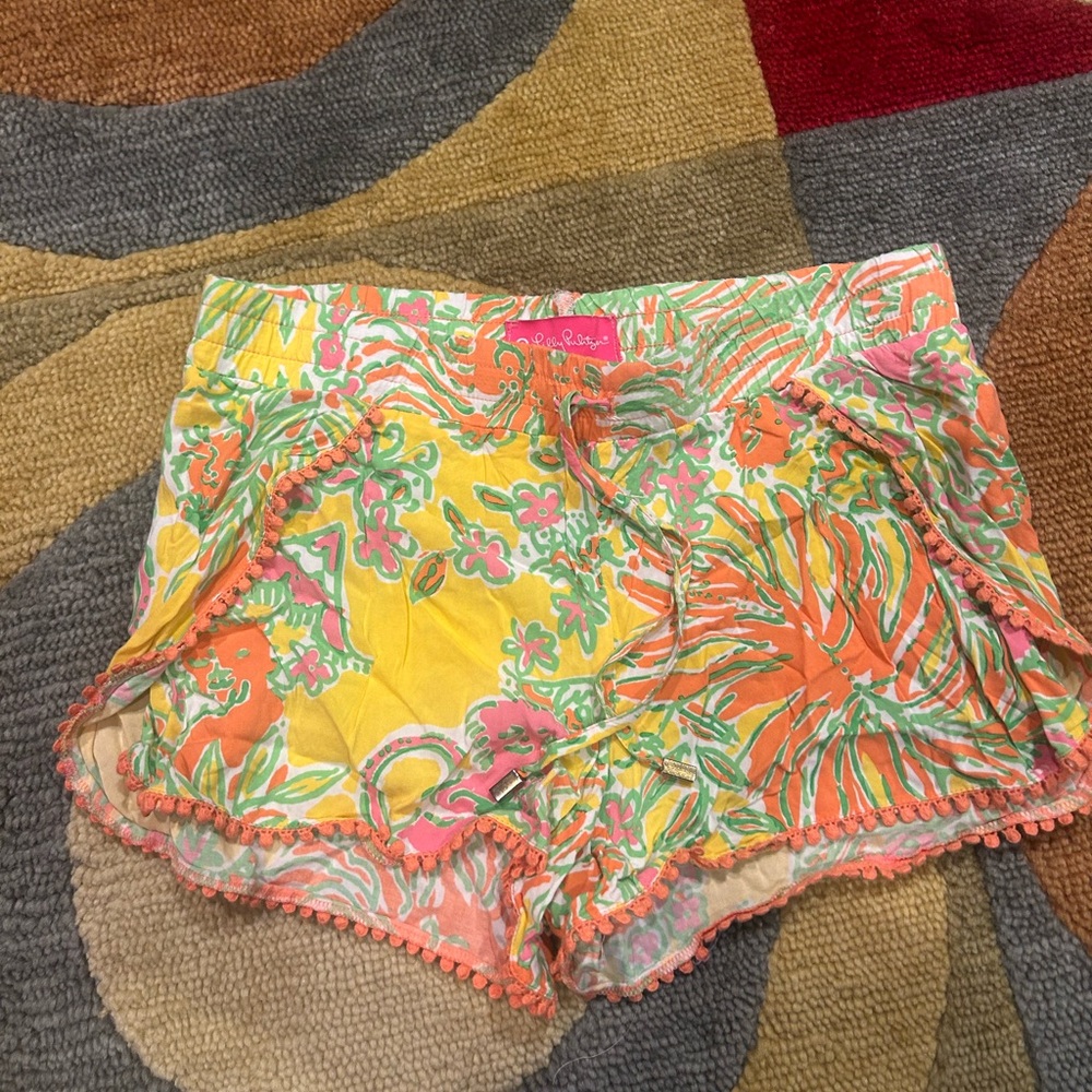 Lilly Pulitzer x Target Happy Place Shorts Drawstring Challis Floral Women’s S